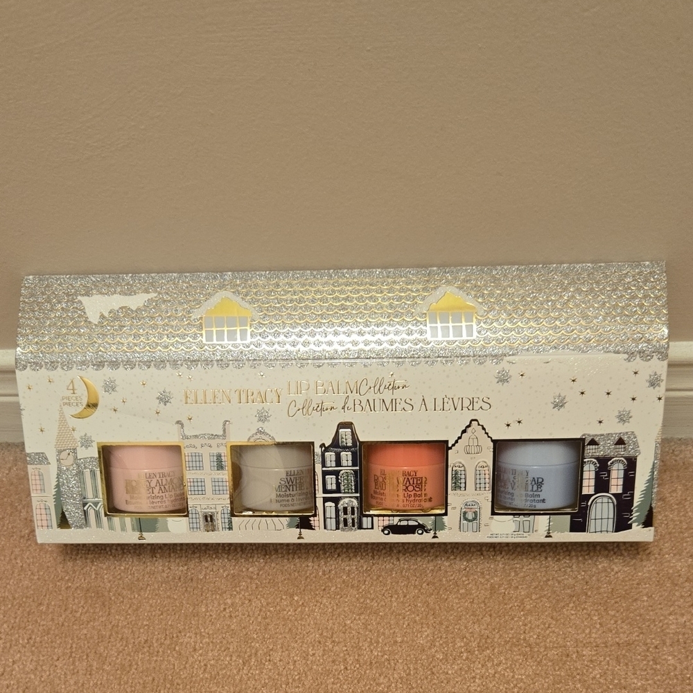 Ellen Tracy Lip Balm Set - Pink, Orange, Purple, Blue